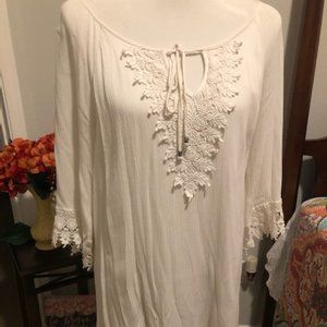 Love Luscious White Lace Dress - Size S